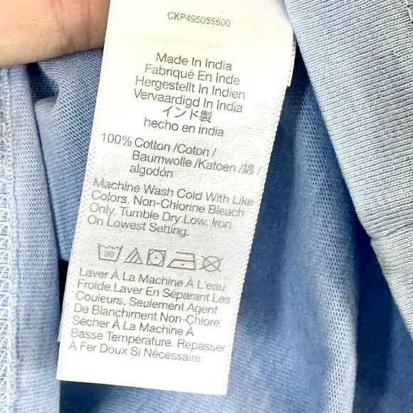 NEW Madewell Light Blue The Perfect Crewneck Tee in Cotton - Size: XS - Picture 5 of 9